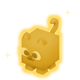 Gato Lendário: dourado com faixa de brilho