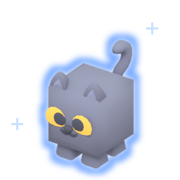 Gato Raro: contorno azul e brilhos